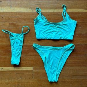 Oh Polly Bikini Set in Teal Size S